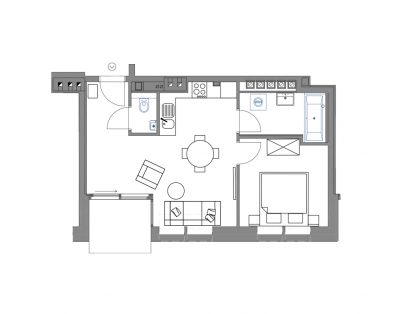 Zentrale Wohnung mit Klimaanlage