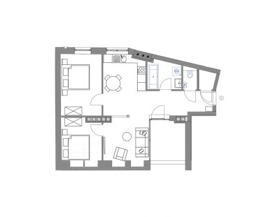 Zentrale Dachgeschosswohnung mit moderner Einrichtung