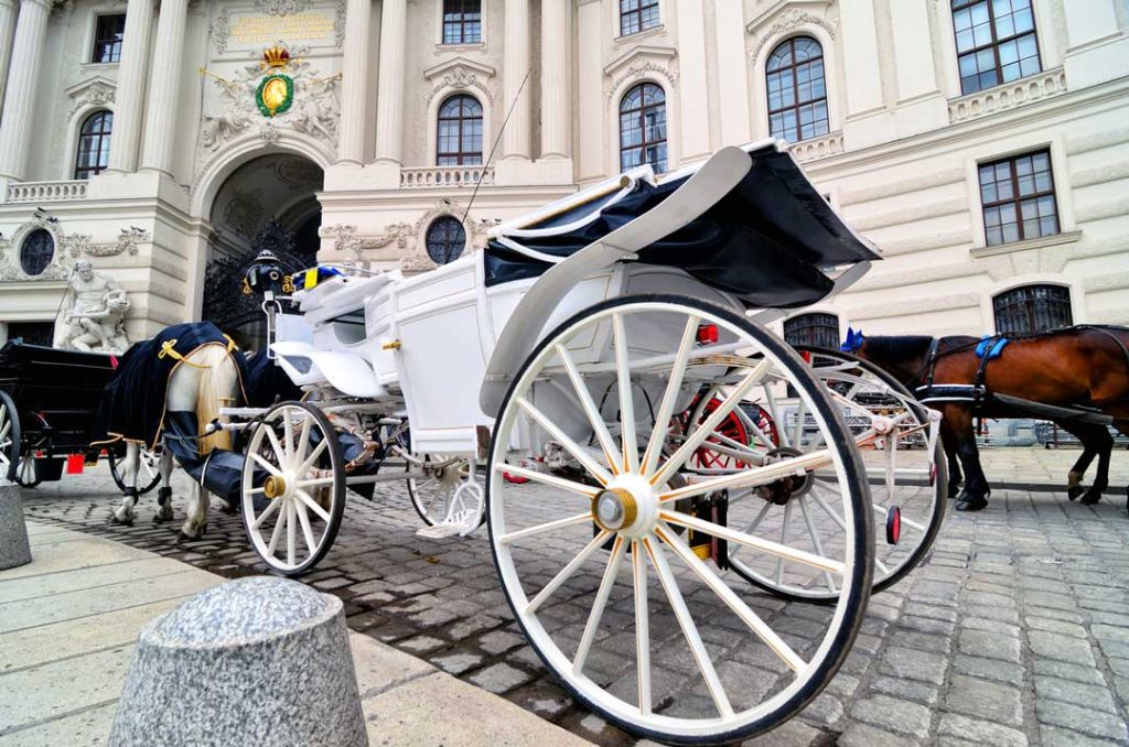 Coach at Michaelerplatz in Vienna