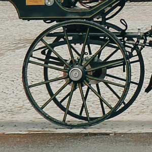 Coach wheel; located in Vienna