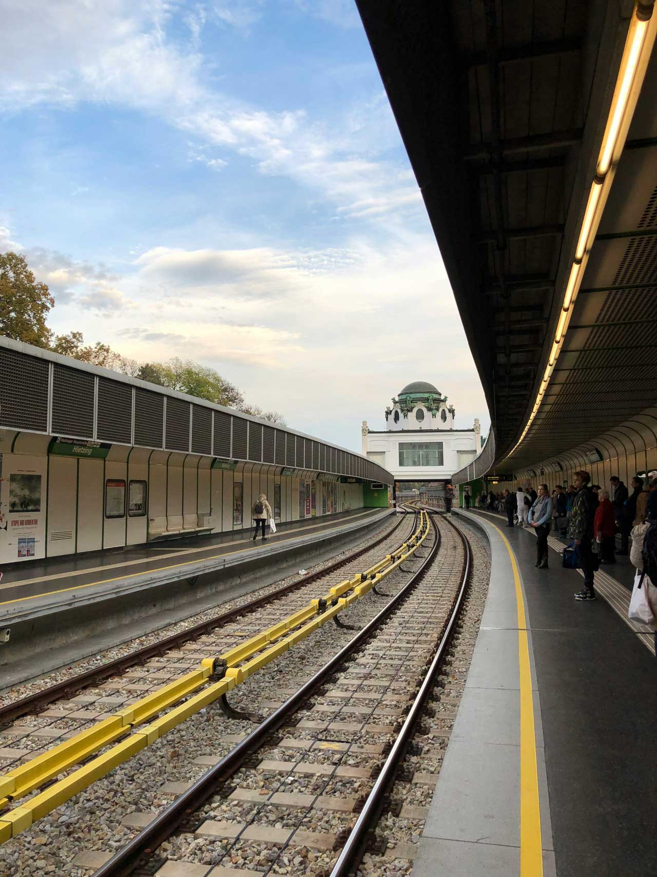 Beautiful train station in Vienna from Otto Wagner